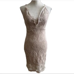 VTG 90s Y2K Lace Roses Fairy Cottage Core Boho Dress SCOBE Size Medium